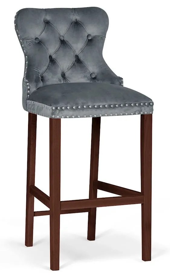 Scaun Bar Madame Gri Inchis/Nuc BL14 L70 cm