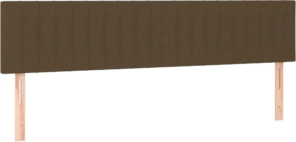 vidaXL Tăblii de pat, maro închis, 180x5x78/88 cm, textil