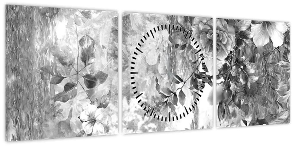 Tablou - Grădină romantică (cu ceas) (90x30 cm)