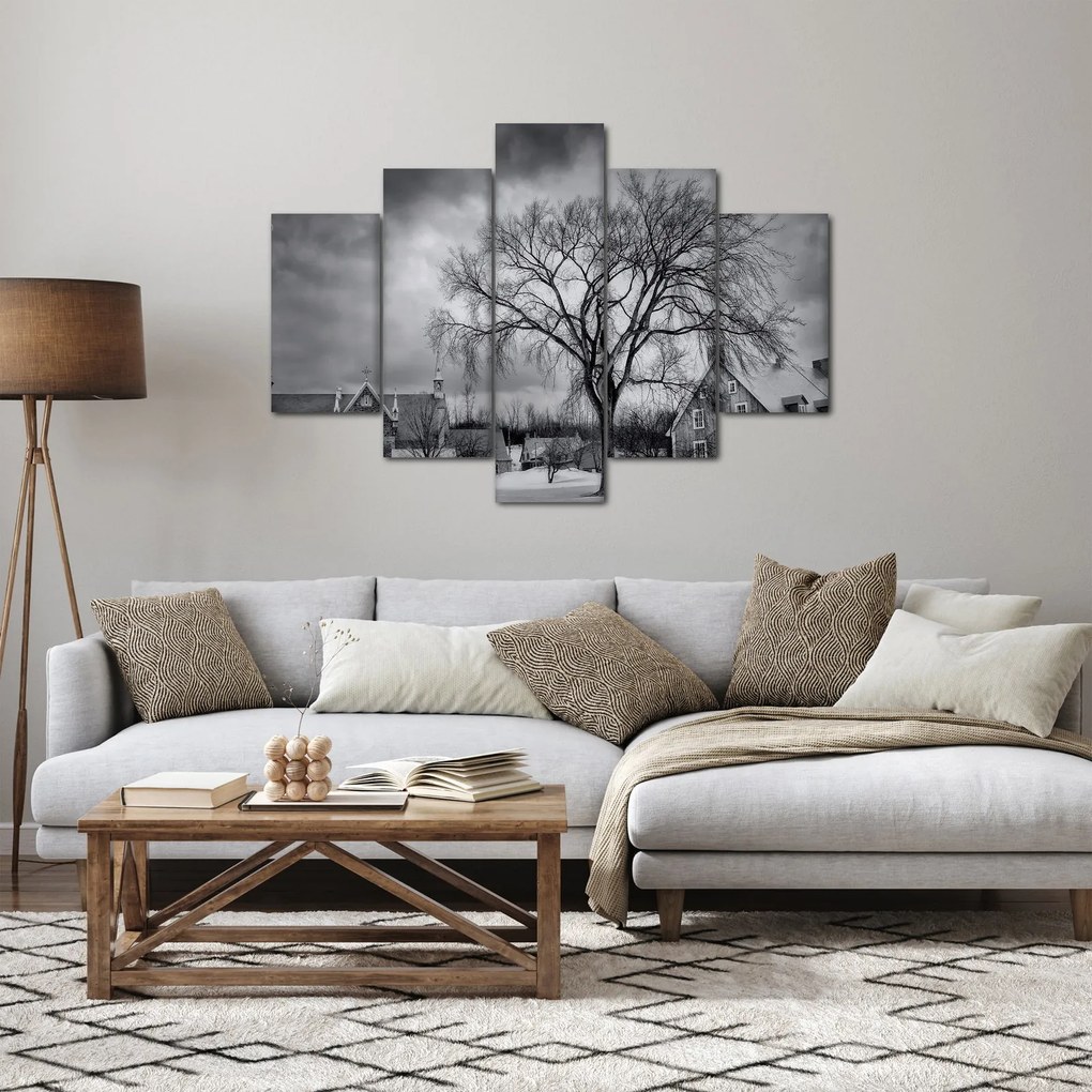 Tablou cu sat alb negru (150x105 cm)