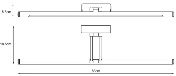 Aplică LED pentru tablouri GAVIN LED/13W/230V IP21 crom lucios Lucide 48202/12/11
