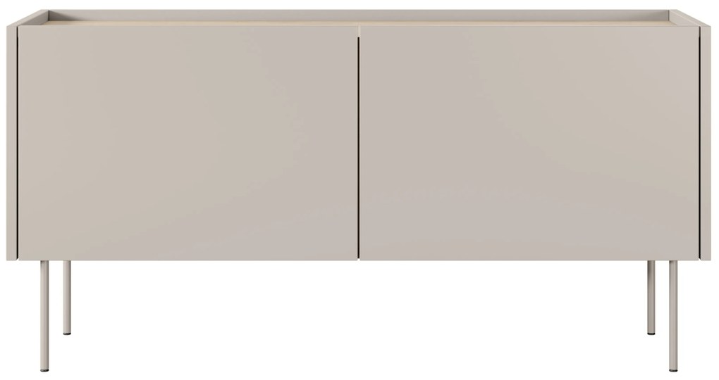 Comodă TV cu picioare metalice Desin 120 cm - cașmir / stejar nagano