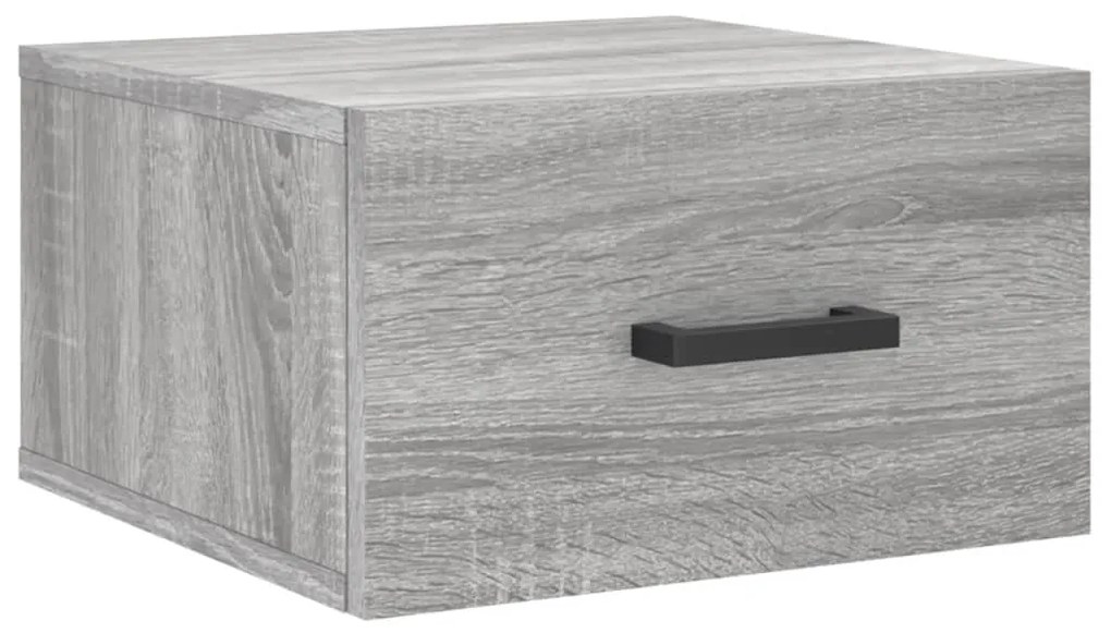 829832 vidaXL Noptieră montată pe perete gri Sonoma 35x35x20 cm