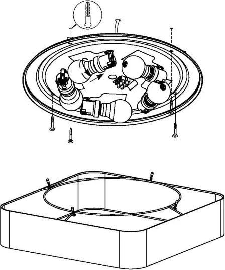 Eglo 99089 - Plafonieră PASTERI SQUARE 5xE27/25W/230V