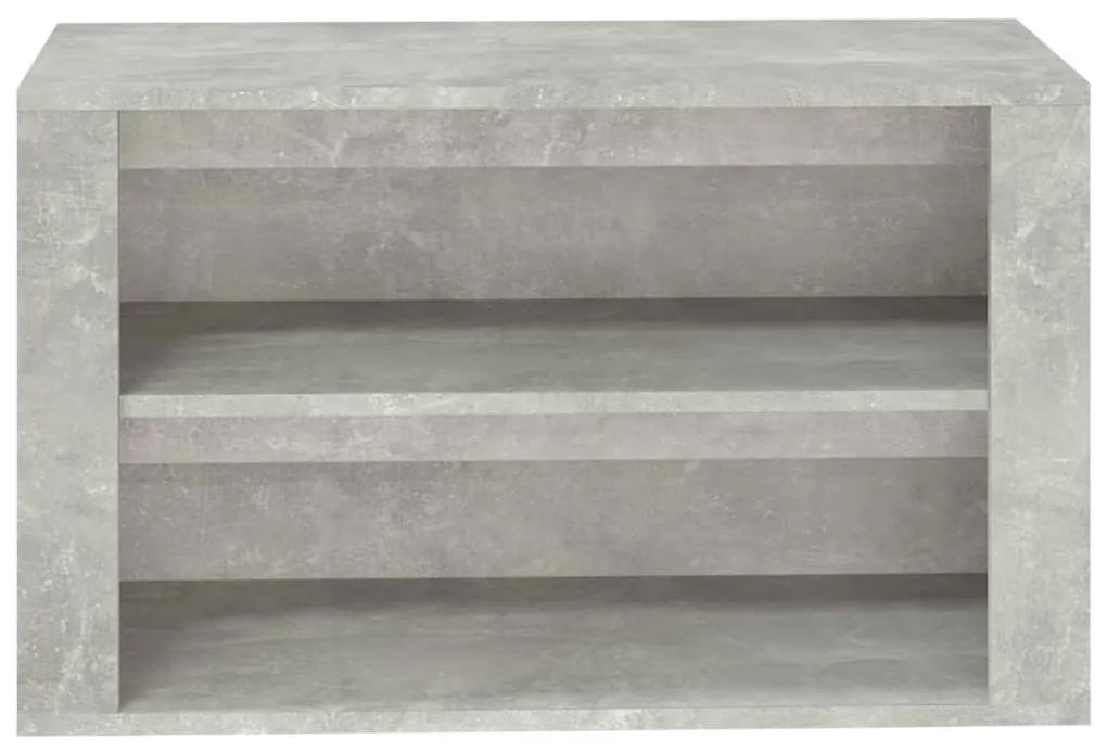 Pantofar, gri beton, 75x35x45 cm, lemn compozit 1, Gri beton