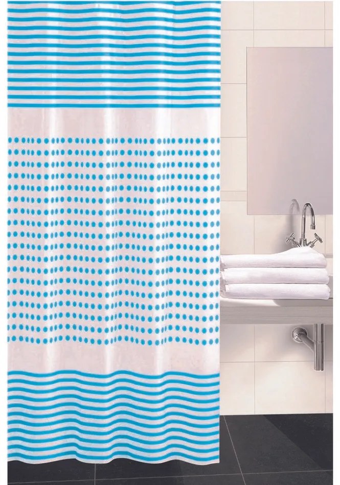 Draperie duş Daria albastru, 180 x 180 cm