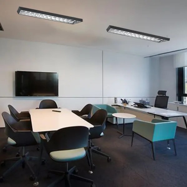 Corp de iluminat fluorescent 2xG13/18W/230V negru 120 cm