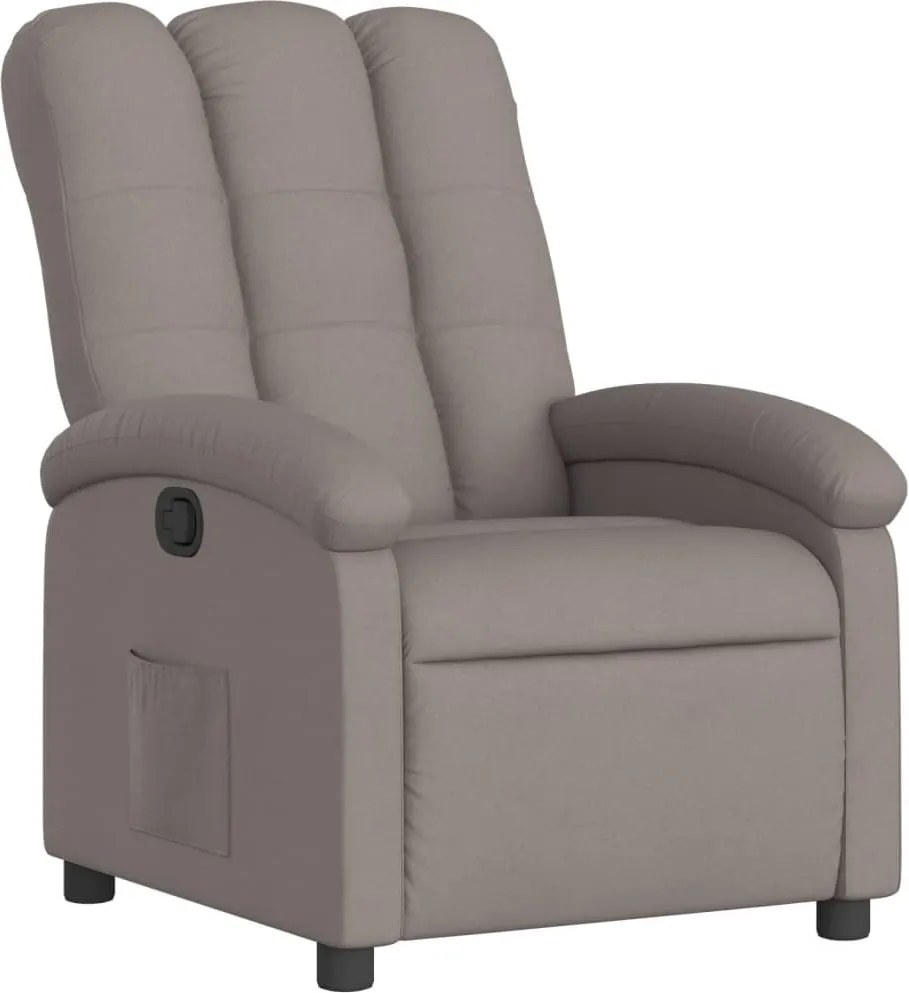 vidaXL Fotoliu rabatabil, gri taupe, material textil