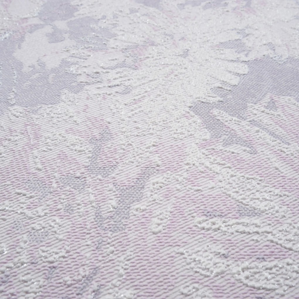 Tapet floral modern living, roz, model Asteria