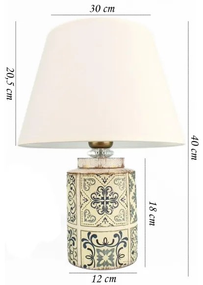 Lampă de masă RAMZES 1xE27/40W/230V albă