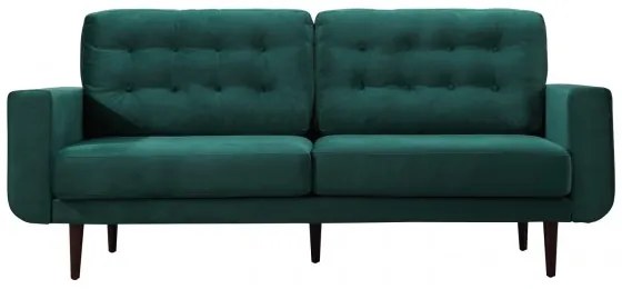 Canapea fixa tapitata cu stofa, 3 locuri Cooper Velvet Verde, l203xA87xH90 cm