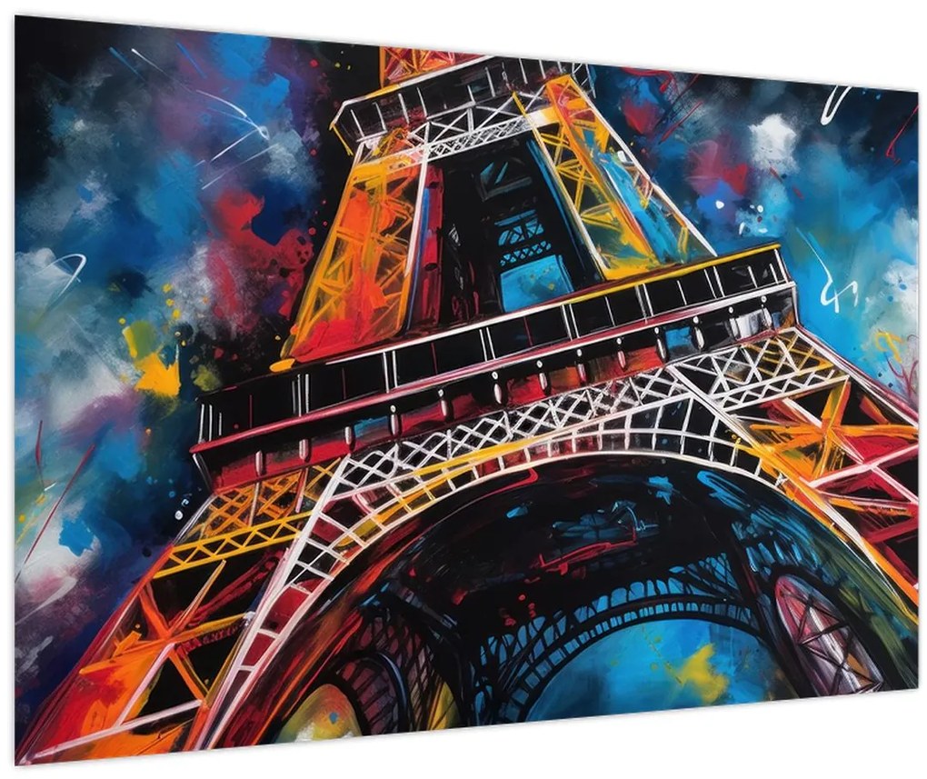 Tablou - Pictură a Turnului Eiffel II. (90x60 cm)