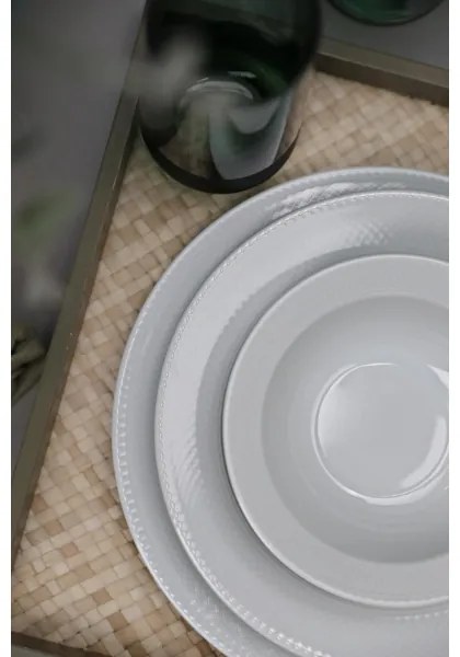 Set de veselă 18 piese, porțelan alb