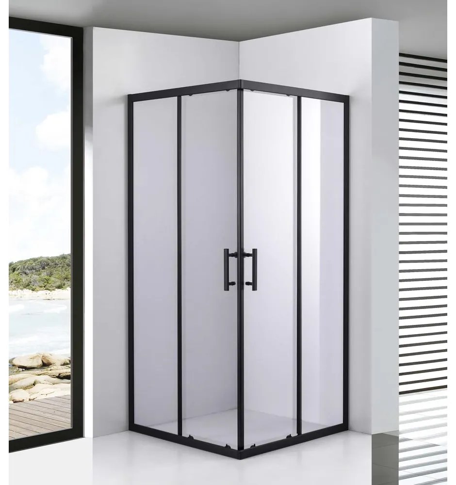 Toulon 6mm Black Cabină de duș 70*70 190cm