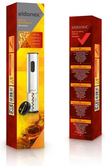 Tirbușon electric ELDONEX EWO-2200-SL 4xAA crom mat