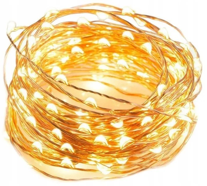 Lant luminos de Craciun 50 LED-uri, alb cald