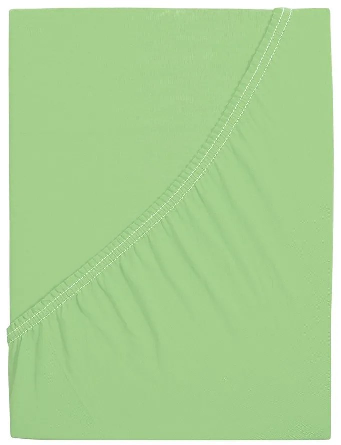 Cearsaf jersey ALVORA 90x200 cm verde deschis