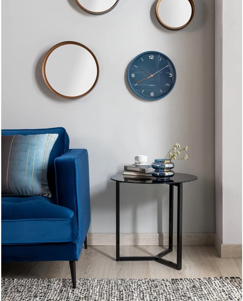 Măsuță auxiliară Kave Home Marae, ⌀ 50 cm, negru