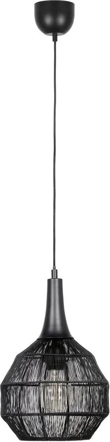 Lustră negru-mat cu abajur din metal Soraya – Trio