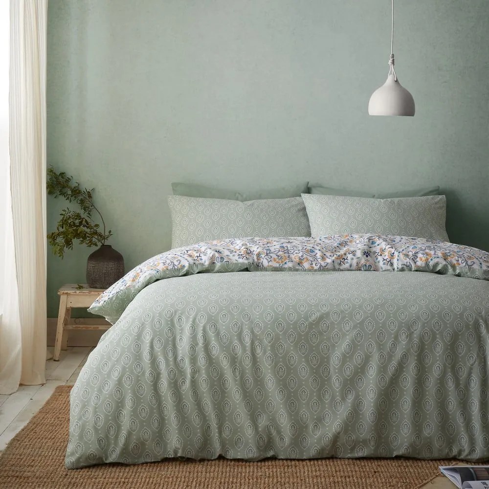 Lenjerie de pat pentru pat de o persoană 135x200 cm Safiya Mandala – Pineapple Elephant