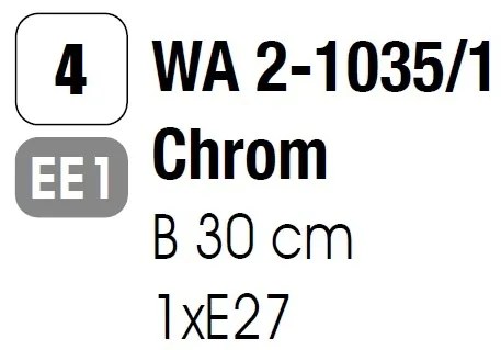 Aplica de perete Agada WA 2-1035/1 chrom OR