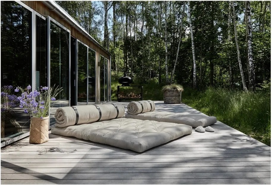 Fotoliu extensibil adecvat pentru exterior Karup Design Design OUT™ Buckle Up Dark Grey, gri închis