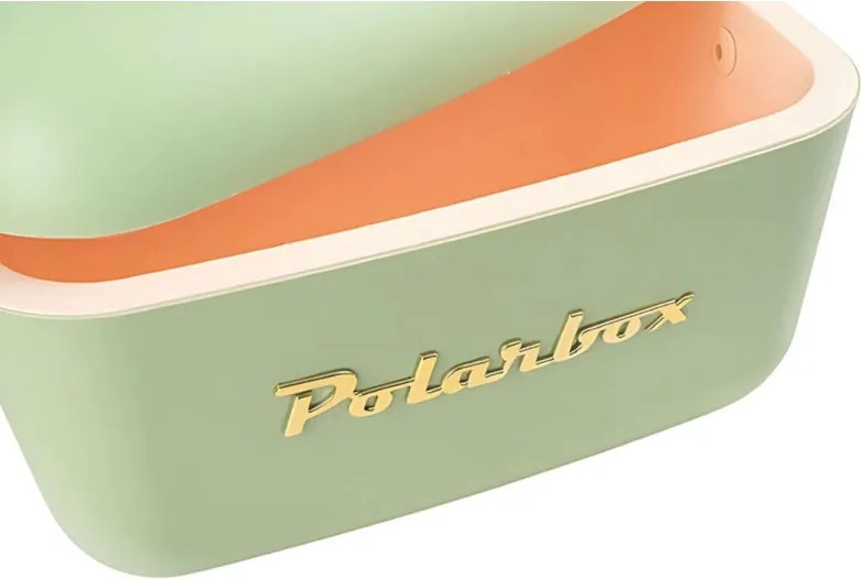 Geanta frigorifica Polarbox Gold, 20 litri, Polistiren AIRPOP, 5-15°C pana la 24 h, Verde/Auriu