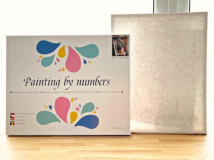 Pictura pe numere cu un cadru "Flori într-o vază 2" 50x40 cm