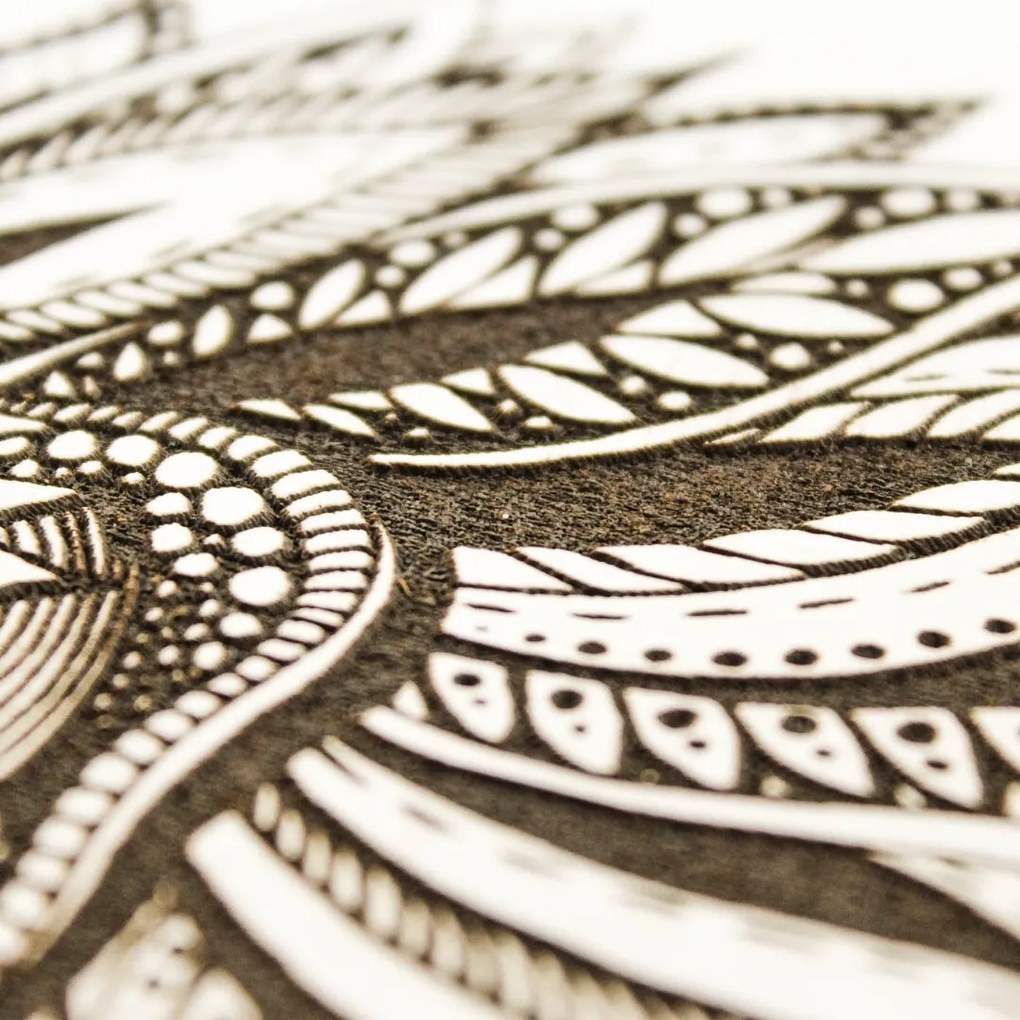 DUBLEZ | Tablou 3D gravat din lemn pentru perete - Leu