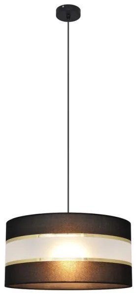 Lustră pe cablu HELEN 1xE27/15W/230V d. 40 cm neagră/aurie