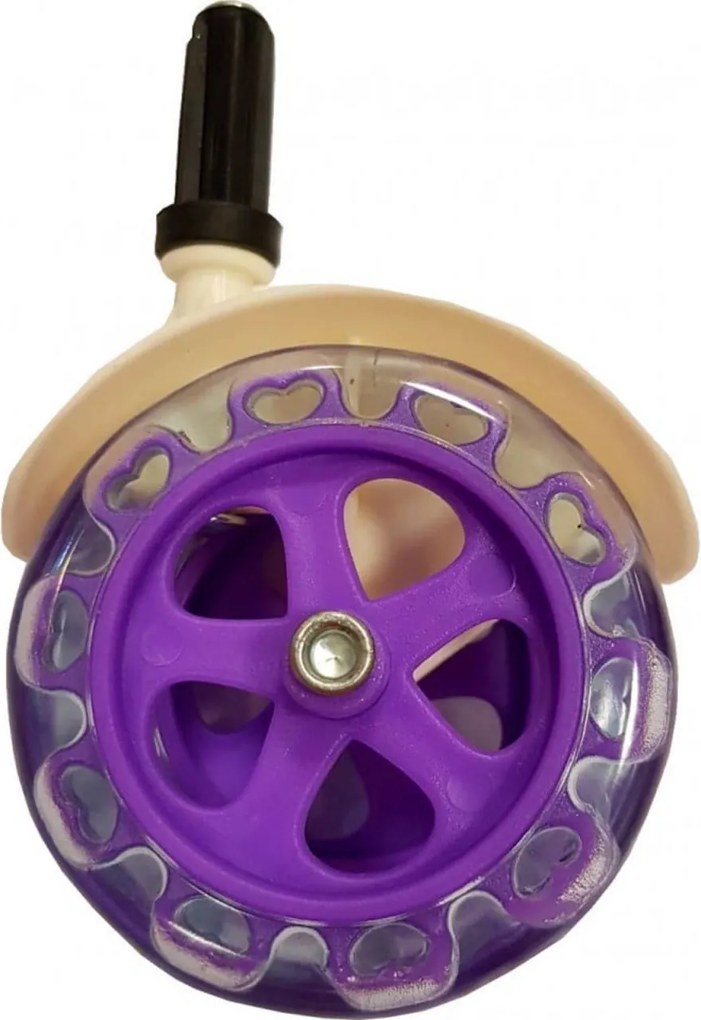 Premergator reglabil in 3 trepte NOVOKIDS™ Baby C, cu melodii, roti silentioase din silicon, Ratusca, Pliabil, Mov