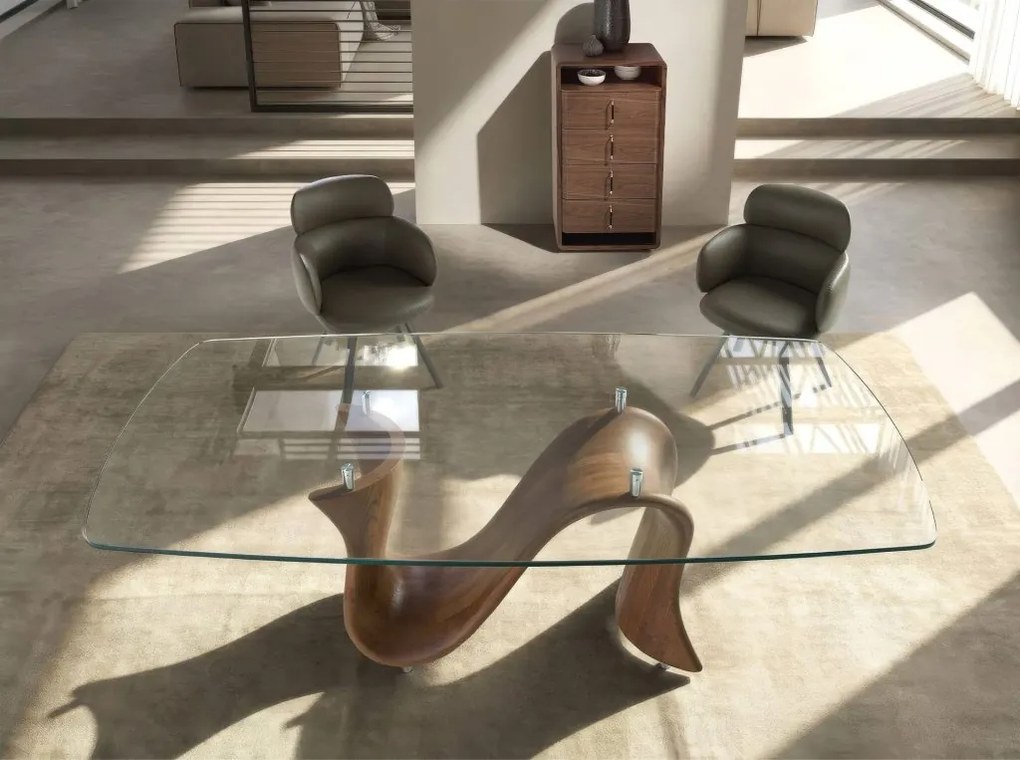 Masa dining design LUX Walnut 220x100cm