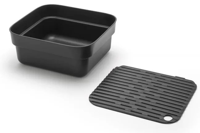 Vas de spălare și scurgere Brabantia 1003315, 16.1 x 37.4 x 34.4 cm, Sigur pentru vase cu strat antiaderent, Gri închis