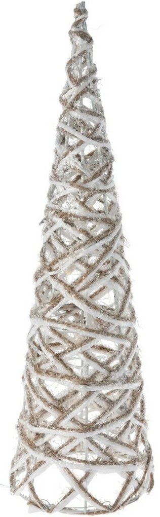 Decorațiune Con LED de Crăciun Greyse gri, 40 cm
