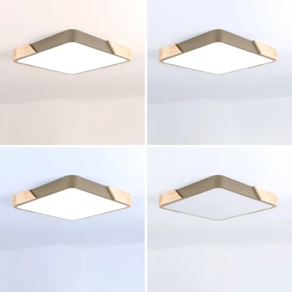 BRILAGI - corp de iluminat LED dimabil PILANA SQUARE LED/48W/230V stejar/bej 42x42 cm + telecomandă