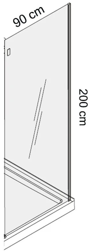 Cabina dus dreptunghiulara cu usa culisanta 100x80 cm, Mediterraneo Paloma 1000x800 mm