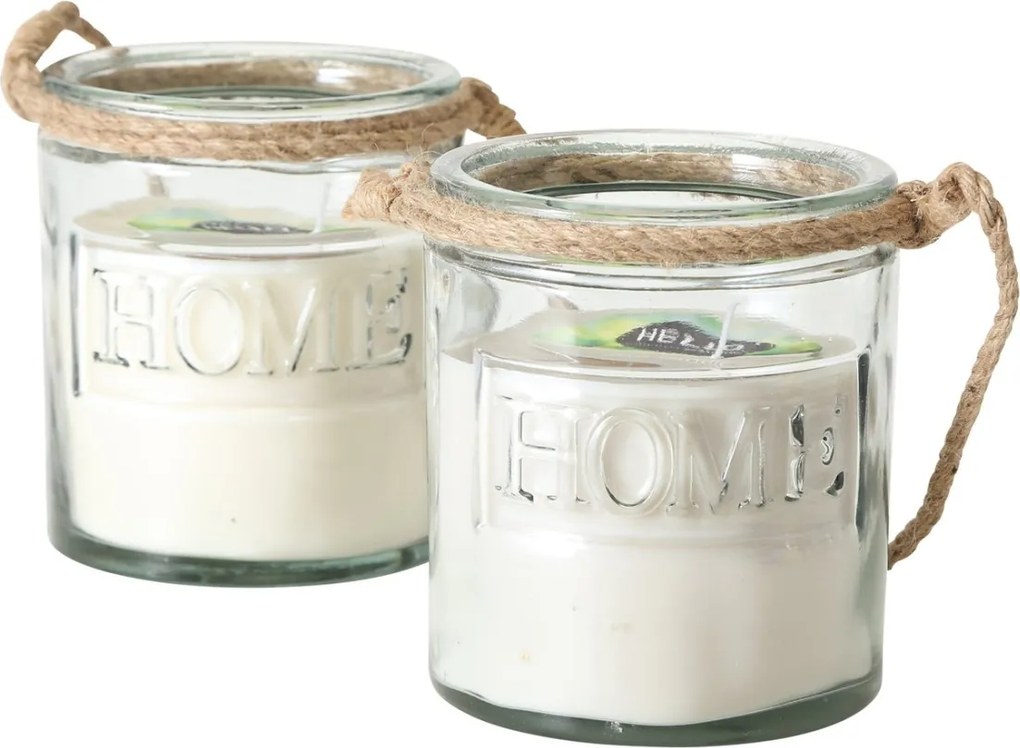 Lumanare din ceara, in recipient de sticla, Country Home