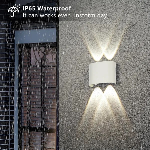 Brilagi - Aplica LED de exterior FLAREBOX, 4W, 230V, albă, IP65