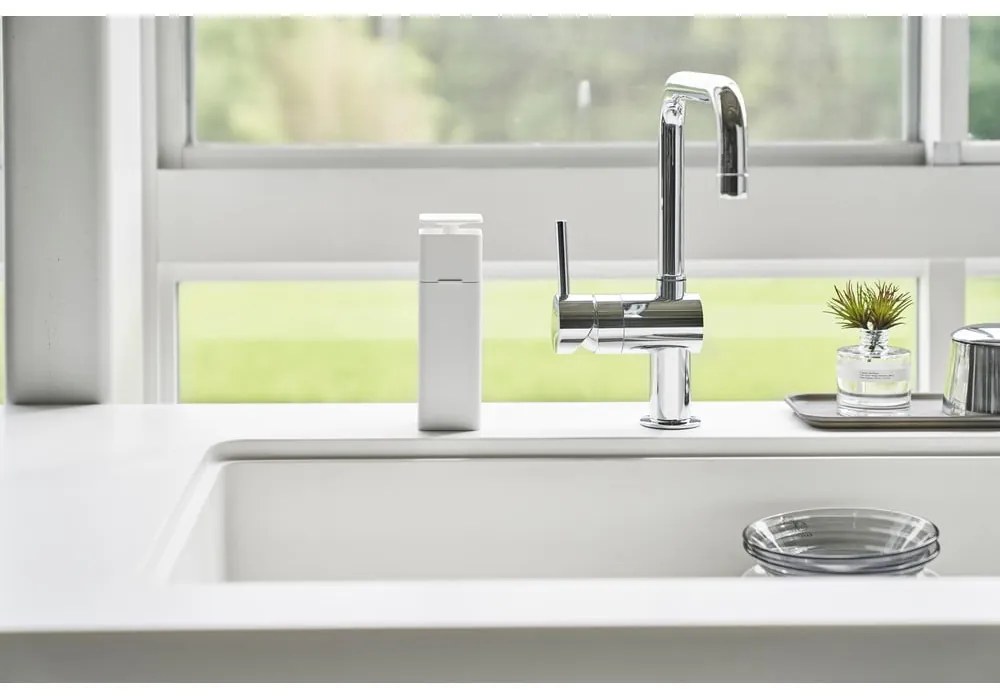 Dozator / dispenser de săpun Yamazaki Tower, 250 ml, alb