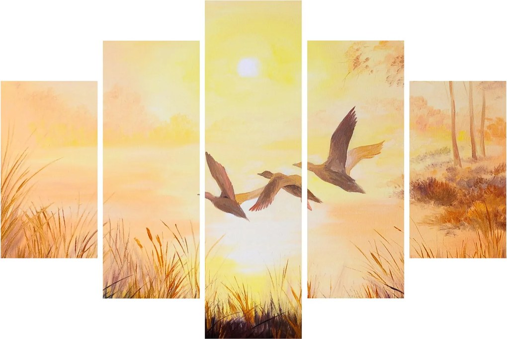 Tablou - Macarale la apus de soare (150x105 cm)