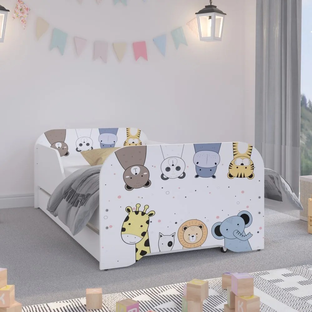 Pat uluitor pentru copii ZOO 140 x 70 cm