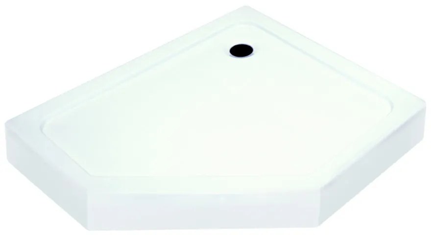 Cădiță de duș asimetrică pătrată Glasgow 100, dreapta