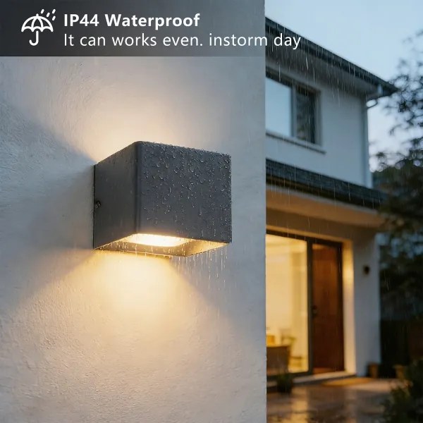 Brilagi - Aplică LED de exterior DONNANI, 5 W, 230 V, 10 cm, antracit, IP44