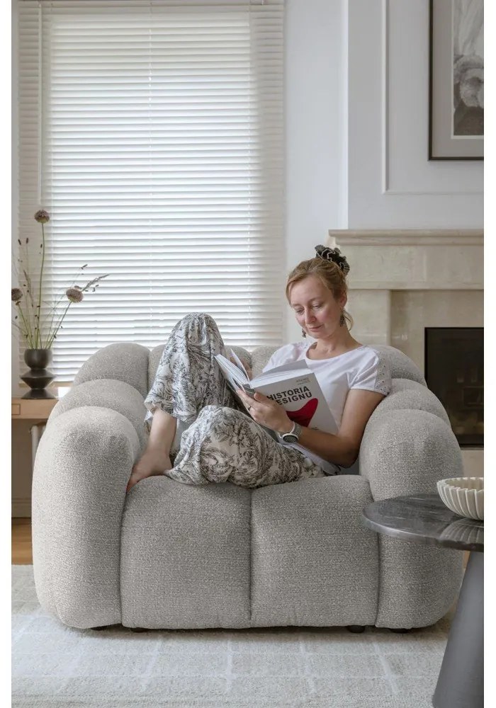 Fotoliu gri deschis Shell – Miuform