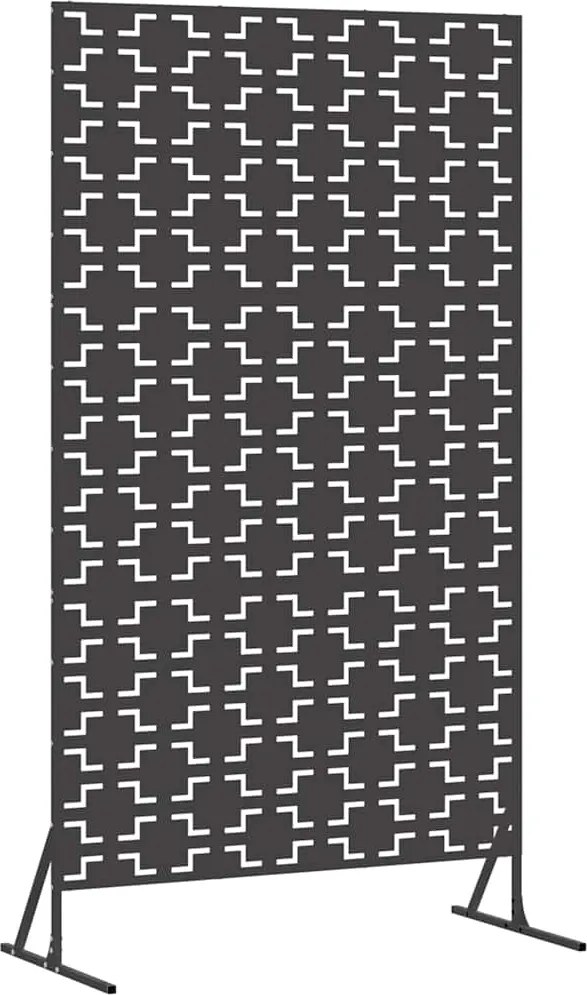 vidaXL Ecran de intimitate Negru 100 x 50 x 180 cm Oțel
