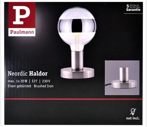 Paulmann 79759 - Lampă de masă HALDOR 1xE27/20W/230V