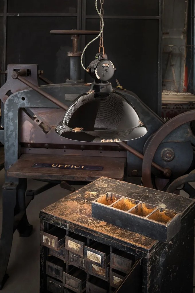 Lustra design retro realizata manual din ceramica INDUSTRIAL