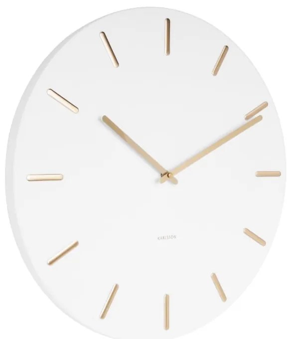 Ceas de perete Karlsson Charm, alb
