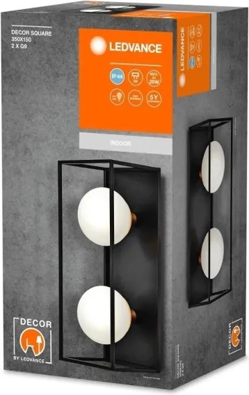 Ledvance - Aplică de exterior DECOR SQUARE, 2xG9/28W/230V, IP44