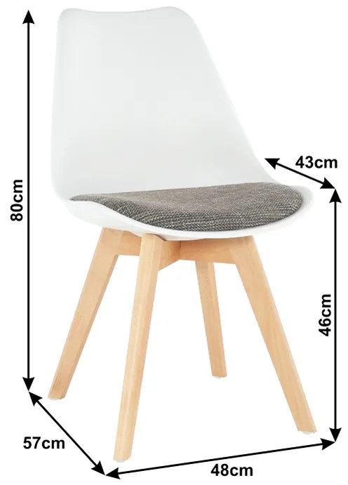 Scaun Culoare Alb / Maro, DAMARA